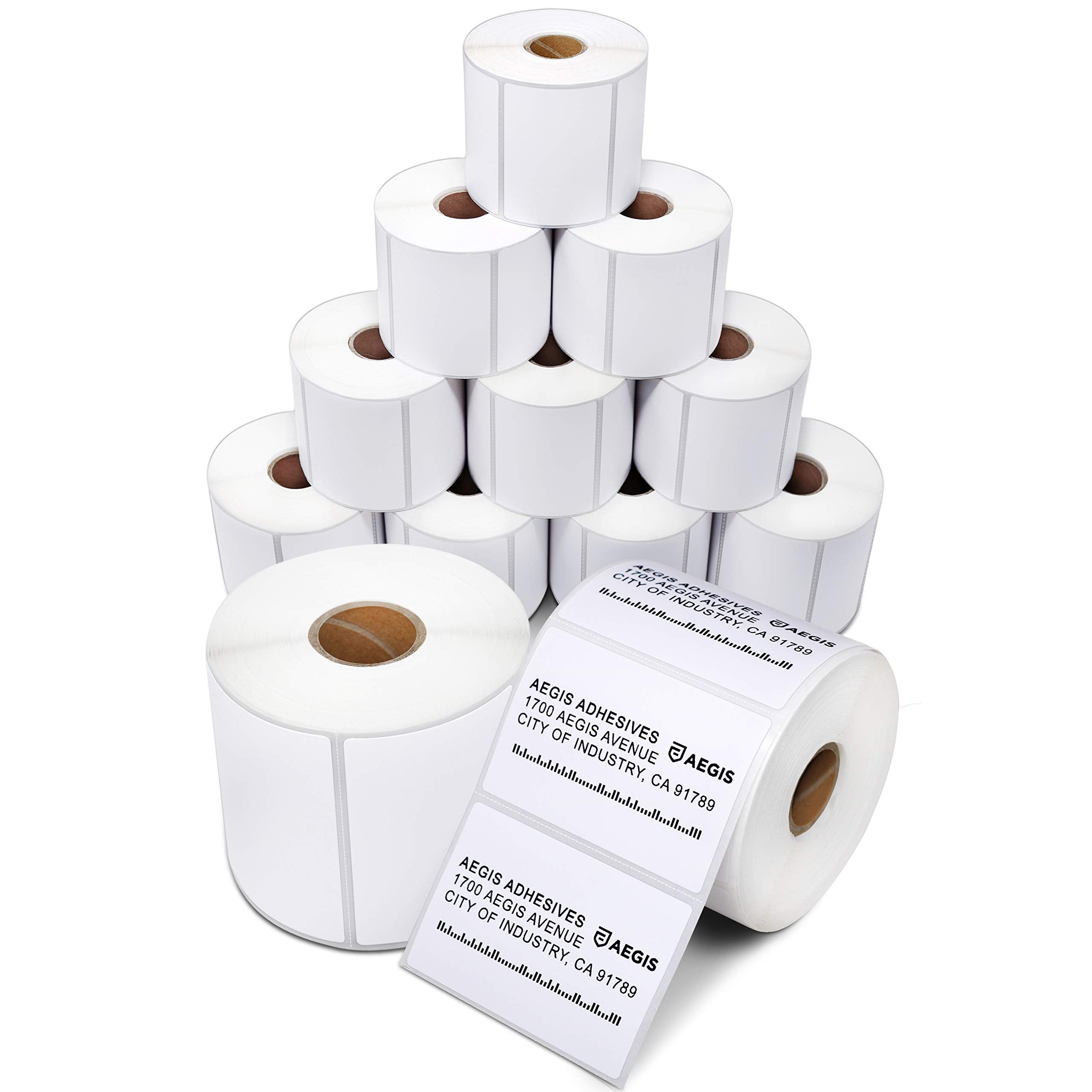 Aegis Adhesives - 3    X 2    Direct Thermal Labels For Shipping, Postage, Perforated & Compatible With Rollo, Zebra, & Other De