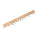 Spectrum Wood Peg Rack for Wall Mount Storage 24 Peg Hanging Tie Belt Scarf Coat Rack Hanger for Closet Organization, Tie and Be