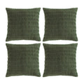 Fancy Homi 4 Packs Boho Olive Green Decorative Throw Pillow Covers 24X24 Inch For Couch Bed Sofa, Rustic Modern Farmhouse Home D