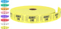 Tacticai 2000 Raffle Tickets, Admit One, Single Roll, Ticket For Events, Entry, Class Reward, Fundraiser & Prizes - Yellow (1 Of
