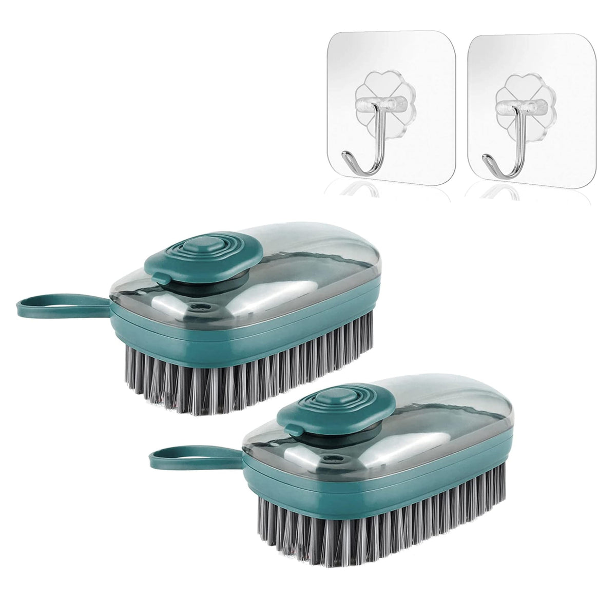 Prostuff.in 2 Pcs Scrub Brush, Quality Soft Laundry Clothes Shoes Pot Washing Scrubbing Brush, Automatic Liquid Addition, Easy t