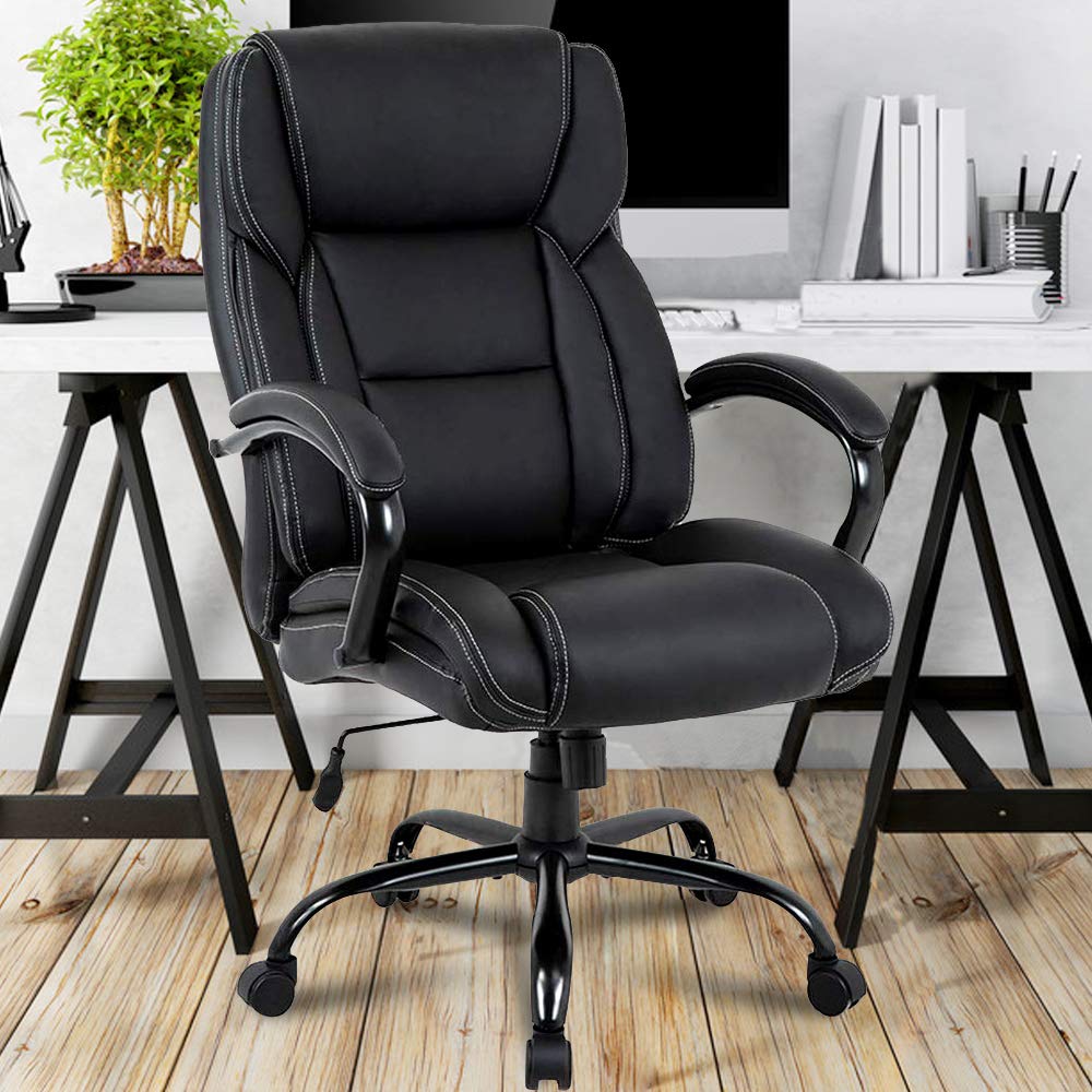 Big & Tall Executive Office Chair Heavy Duty 500LBS Computer Desk Chair Ergonomic High Back Task Rolling Swivel Chair with Lumba