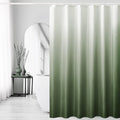 Gibelle Sage Green Shower Curtain, Ombre Shower Curtains for Bathroom, Waffle Weave Textured Fabric Shower Curtain Set with Hook
