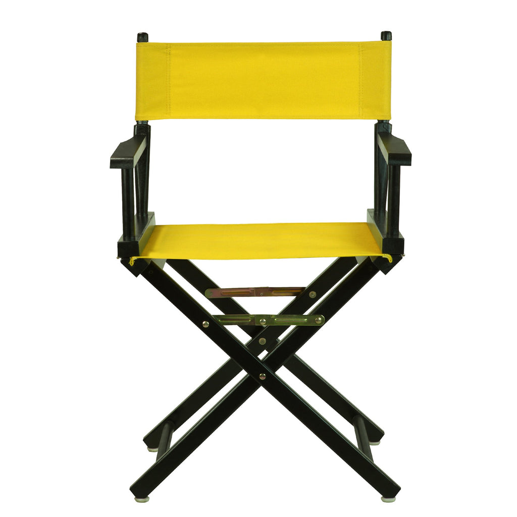 Casual Home 200-02/021-34 18" Black Frame-Gold Canvas Director Chair Classic Height, Blackframe