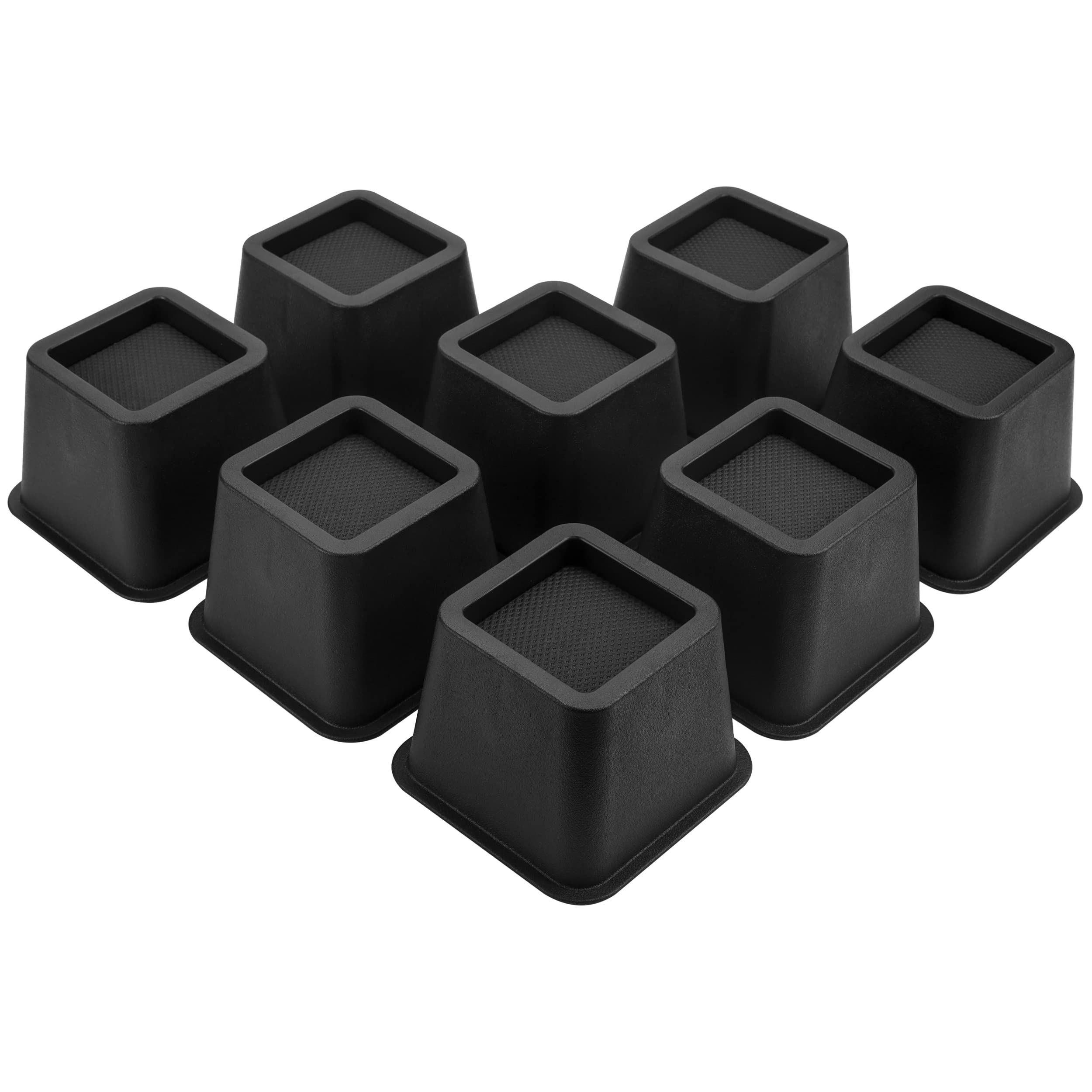 Btsd-Home Bed Risers 3 Inch Heavy Duty Furniture Risers For Sofa Couch Great For Under Bed Storage Set Of 8