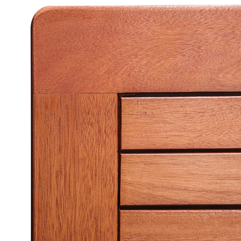 HomeRoots Eucalyptus Sienna Brown Folding Serving Table