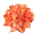 DuHouse 20Pcs Artificial Calla Lily Flower Real Touch Latex Flowers for DIY Wedding Bouquet Party Home Decor (Coral)