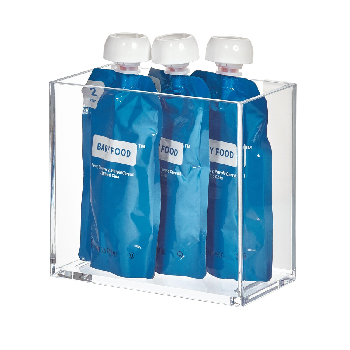 iDesign Adhesive Organizer Bin  Affixx Collection  Clear