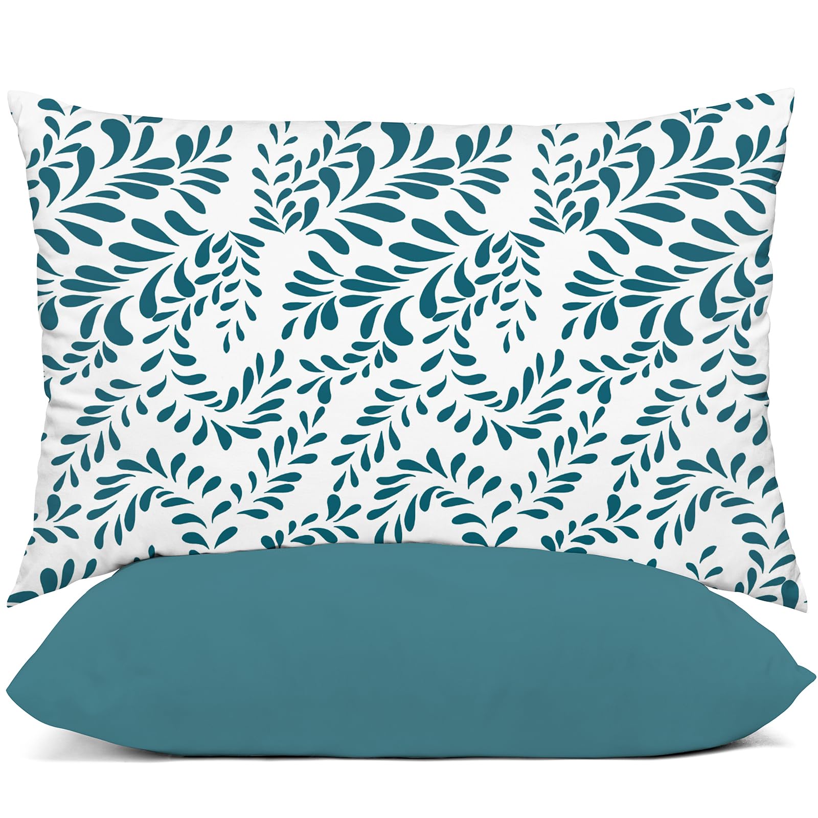 Yiyea Pillow Cases Standard Size Set Of 4, Ultra Soft Double Brushed Microfiber Pillowcases Standard, Hotel Quality Embroidered