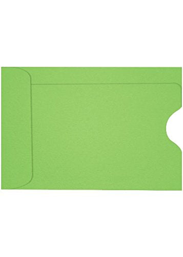 Luxpaper Credit Card Sleeves | 2 3/8' X 3 1/2' | Limelight Green | 80Lb. Text | 1,000 Qty