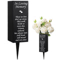 Cemetery Vases with Spikes Grave Vases for Cemetery Metal Funeral Flower Holder in Loving Memory Sign Memorial Gifts for Loss of