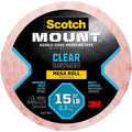 Scotch Double Sided Tape, Clear Mounting Tape, 1 Roll Adhesive Tape, 1 In X 450 In (37.5 Ft), Holds Up To 15 Lbs., Features 3M I