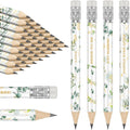 Teling 60 Pcs Bridal Shower Half Pencils Bulk 4 Inch Greenery Wedding Pencils Pre Sharpened Golf Pencils With Eraser Mini Pencil