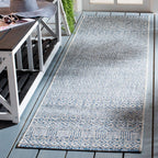 Safavieh Courtyard Collection 2'3' X 8' Grey/Blue Cy8235 Indoor/ Outdoor Patio Backyard Mudroom Runner Rug
