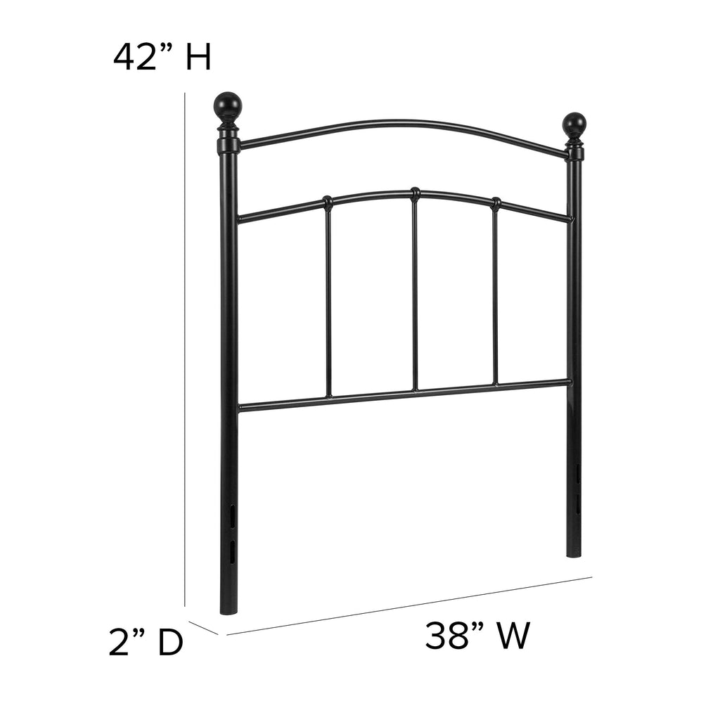 Flash Furniture Woodstock Decorative Black Metal Twin Size Headboard