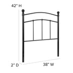 Flash Furniture Woodstock Decorative Black Metal Twin Size Headboard