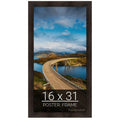 wallsthatspeak 16x31 Espresso Brown Picture Frame for Puzzles Posters Photos or Artwork