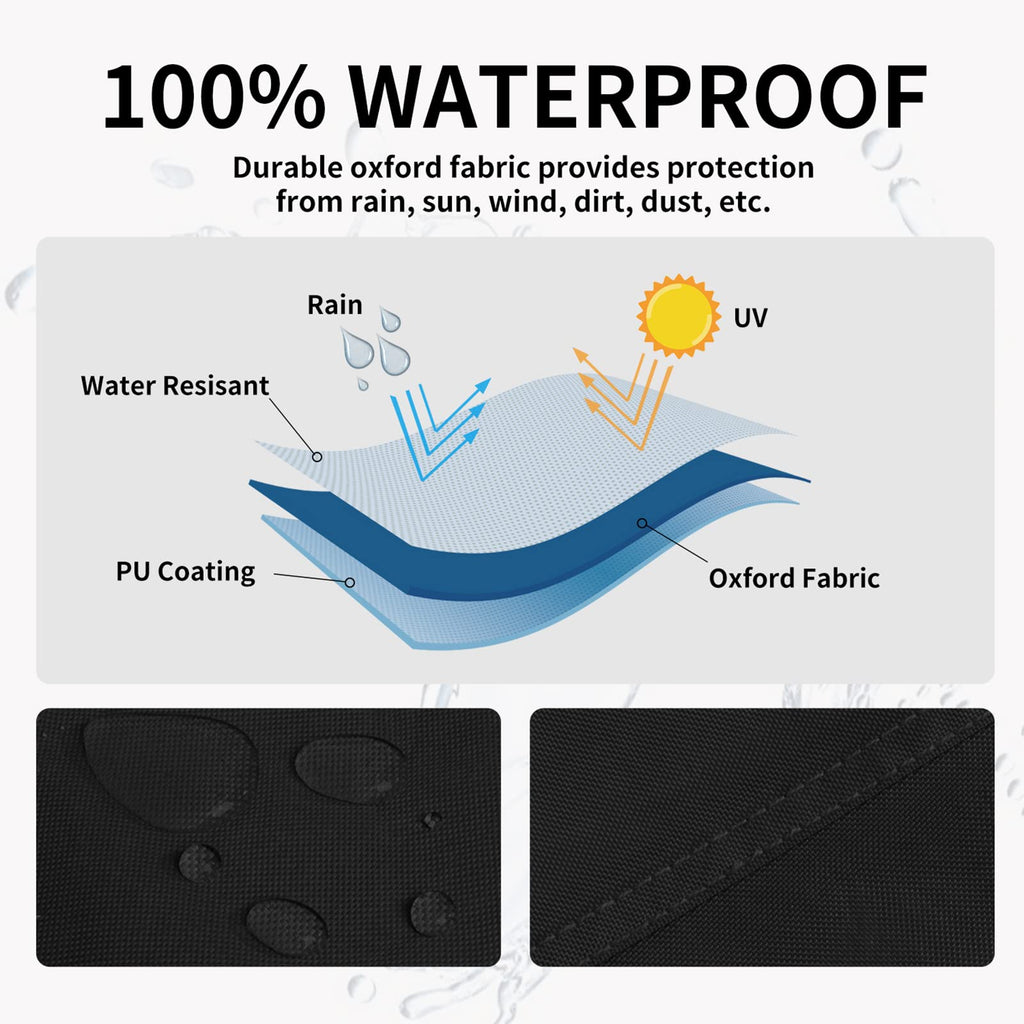 Easy-Going Patio Heater Cover With Zipper And Storage Bag, Waterproof Outdoor Heater Cover Dustproof, Uv-Resisant, Wind-Resistant (89'H X 33'D X 19'B, Black)