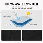 Easy-Going Patio Heater Cover With Zipper And Storage Bag, Waterproof Outdoor Heater Cover Dustproof, Uv-Resisant, Wind-Resistant (89'H X 33'D X 19'B, Black)