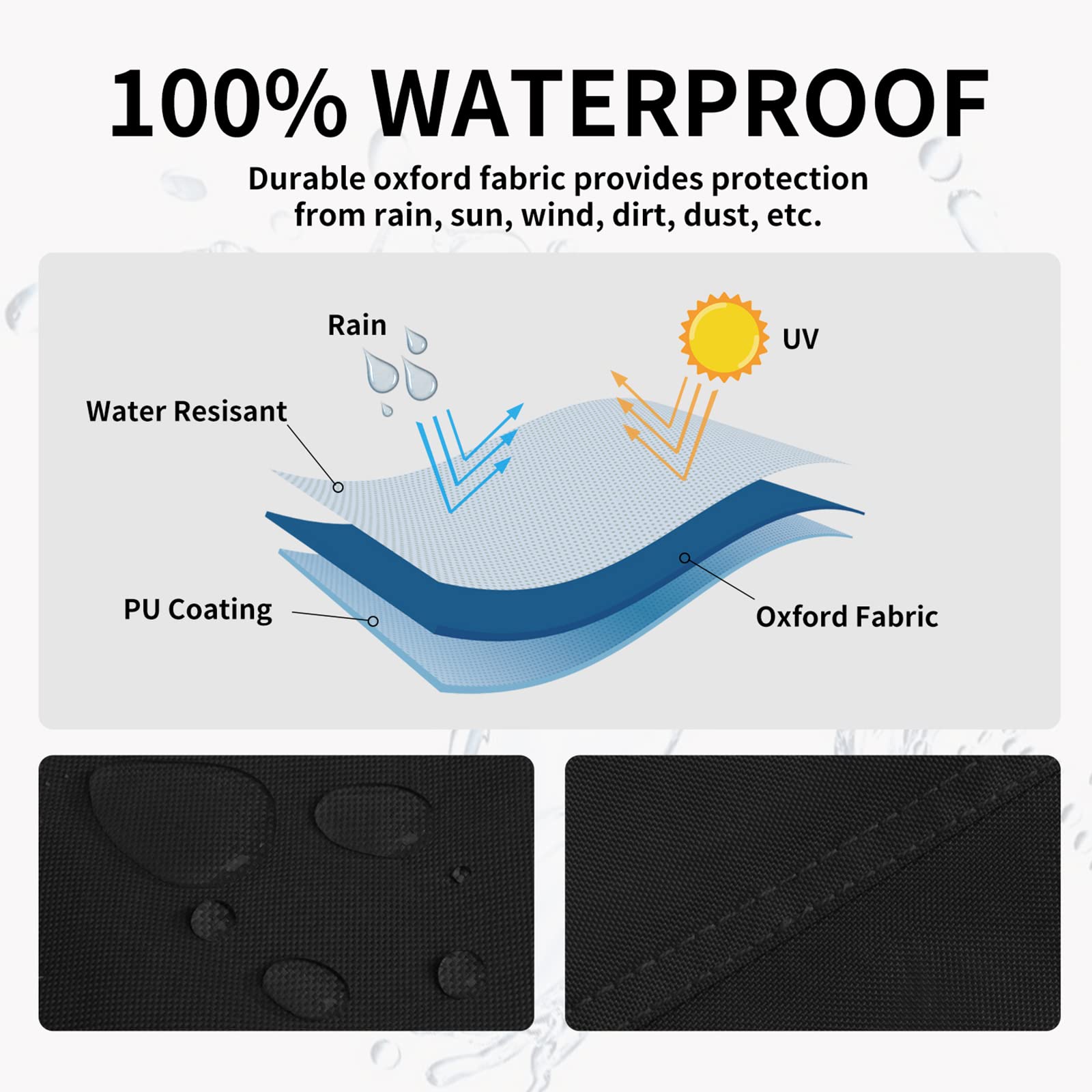 Easy-Going Pyramid Torch Patio Heater Cover With Zipper And Storage Bag, Waterproof Outdoor Heater Cover Dustproof, Uv-Resisant, Wind-Resistant (90'H X 23'L X 23'W, Black)