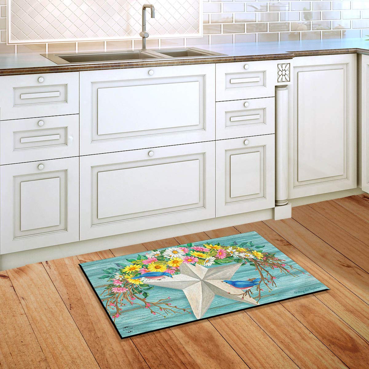 Briarwood Lane Spring Barnstar Doormat Welcome Indoor Outdoor 30' X 18'