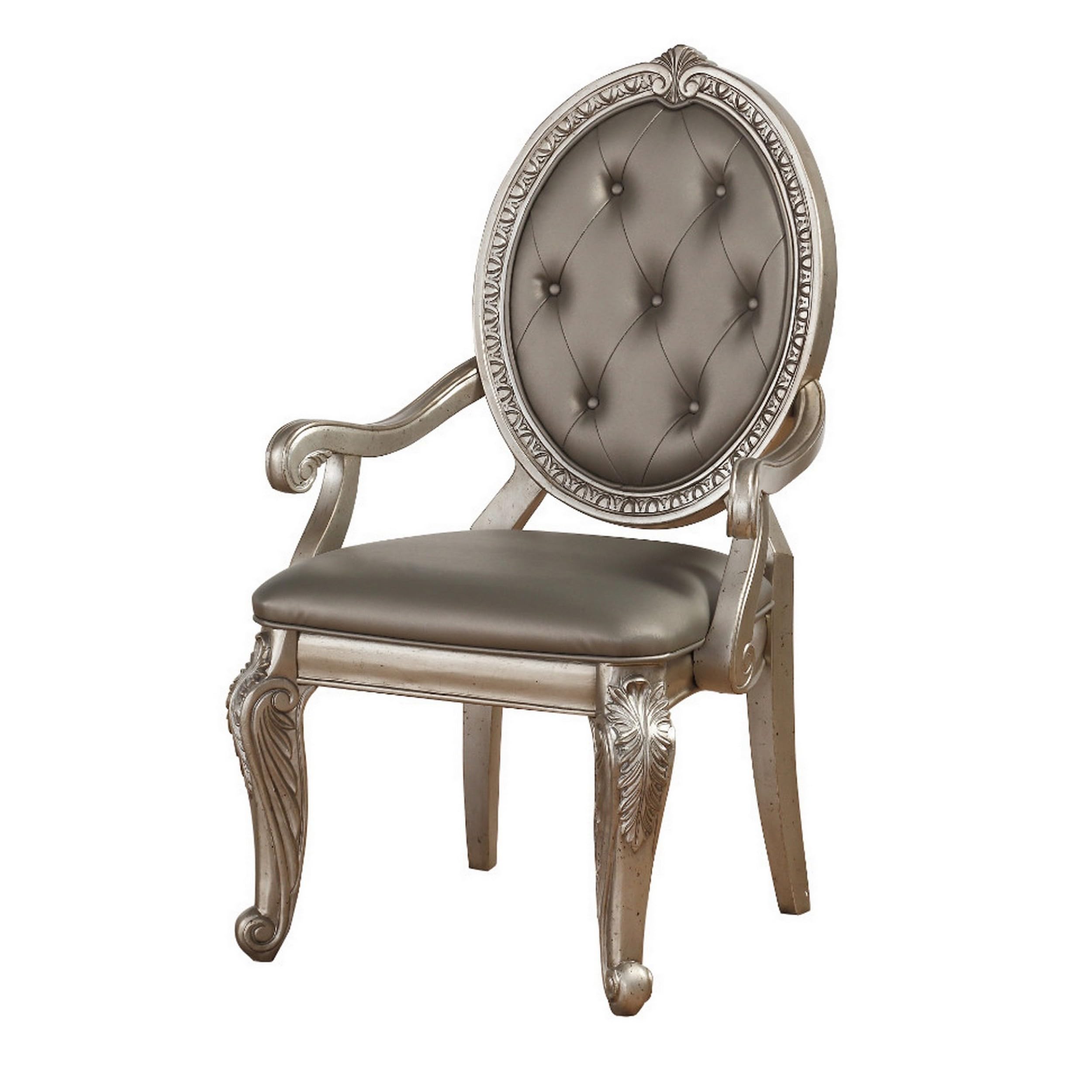 ACME Furniture Northville Arm Chair, 23.8&quot; L x 23.8&quot; W x 41.5&quot; H, Antique Champagne