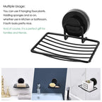 Black Shower Soap Holder, 2 Packs, Suction Cup Bar Soap Dish, Stainless Steel Soap Dish Tray, Draining Soap Holder For Shower Ba