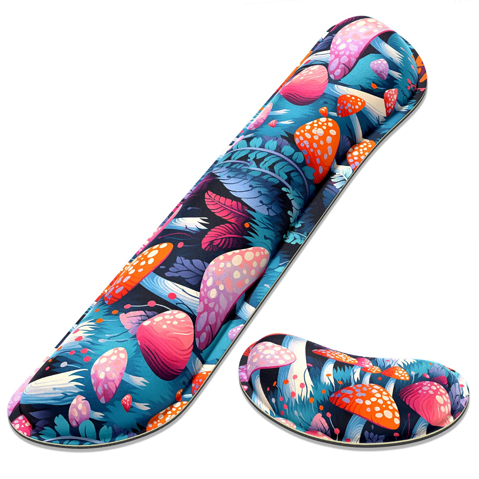 Dapesuom Enlarge Keyboard Wrist Rest, Memory Foam Wrist Cushion For Desk Mats Support, Boho Typing Pain Relief Keyboard Mouse Pa