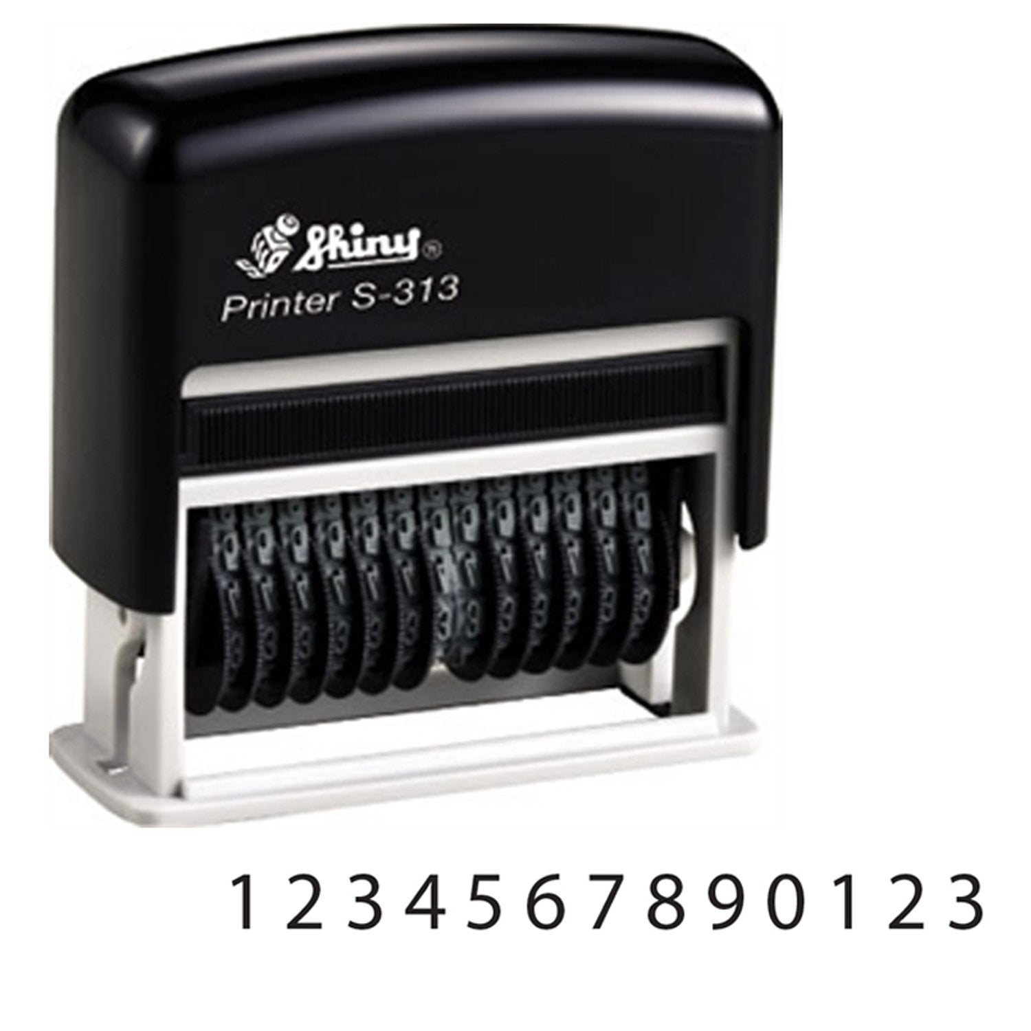 Shiny Self-Inking 13 Band Rubber Numberer - S-313 - Black Ink (42515-K)