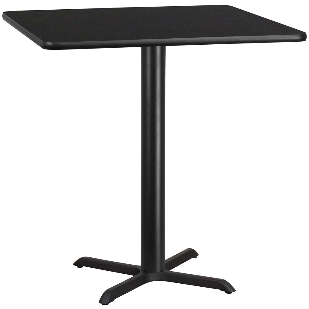 Flash Furniture 42'' Square Mahogany Laminate Table Top with 33'' x 33'' Table Height Base
