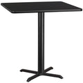 Flash Furniture 42'' Square Mahogany Laminate Table Top with 33'' x 33'' Table Height Base