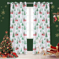 Lordtex Christmas Sheer Curtains For Living Room And Bedroom - Textured Faux Linen White Sheer Curtains, Semi Voile Light Filter