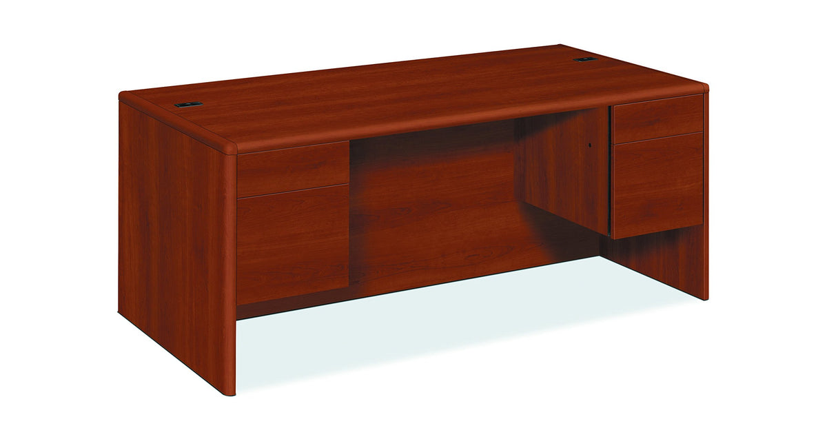 Hon 10791Co 10700 Series Desk, 3/4 Height Double Pedestals, 72 X 36 X 29 1/2, Cognac