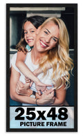 25x48 Frame Black Picture Frame - Complete Modern Photo Frame Includes UV Acrylic Shatter Guard Front, Acid Free Foam Backing Bo
