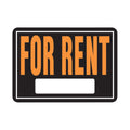 Hy-Ko Products 802 for Rent Aluminum Sign, 10 x 14, Black/Orange