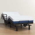 AbyssZen Adjustable Queen Bed Base with Extended Safety Rail (34 Long), Electric Ergonomic Base for Comfort & Safety - Ideal for