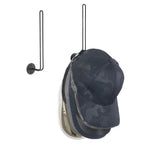 Mkono Hat Organizer for Baseball Caps, Set of 2 Wall Hat Rack 7.9 Inches Space Saving Holds 40 Caps Modern L -Shaped Hat Hooks W