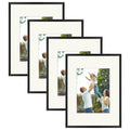 Golden State Art, Aluminum Picture Frame And Real Glass- 9x12 Picture Frames with Ivory Color Mat for 6x8 Photo Display- Wall De