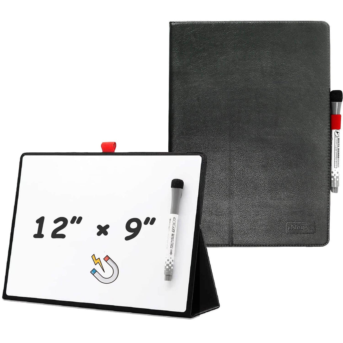 Inenya Portable Dry Erase Board,12 X 9 Inches Small White Board,Desktop Whiteboard With Stand,Smart Reusable Mini A4 Drawing Not