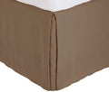King Size Luxury Tailored Bed Skirt 14' Drop Pleated Styling Dust Ruffled Solid Taupe New