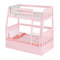 Our Generation - Pink Bunk Bed - Butterfly Themed Bed Set - Accessories for 18 Inch Dolls - Pretend Play - Toys for Kids 3 and U