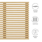 Modway Render Mid-Century Modern Wall-Mount Headboard in Oak, King (U.S. Standard)
