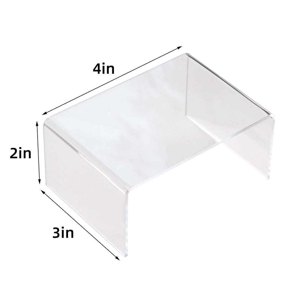 Bycy Clear Acrylic Riser Lot Of 10 For Jewels, Cupcakes, Tea Sets, Clear Cupcake Stand For Small Toys And Cosmetics (10P-2*3*4)