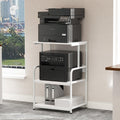 Arbuxzuy Printer Stand with Storage Shelf,3 Tier Printer Cart with Wheels,Mobile Printer Table for Home Office,Stands for Printe