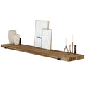 Wallniture Forte 60x11.5 Rustic Floating Shelves for Wall, Wall Shelves for Bedroom, Heavy Duty Brackets with 1.5 Thick, Book Sh