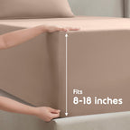 Nestl King Size Sheets Set - 4 Piece King Sheets, Deep Pocket, Hotel Luxury, Extra Soft, Breathable And Cooling, Taupe King Bed Sheets