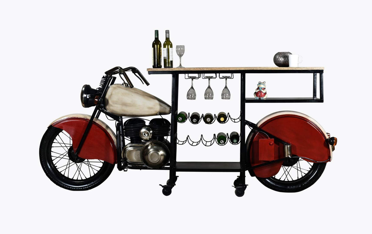 HomeRoots 18' X 93' X 39' Glider Bike Bar