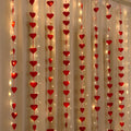 Hahafelt 8 Pack Valentines Day Decorations with Heart String Lights and 160 Pcs Red Hearts Felt Garland Valentines Sweetheart Ga