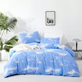 Clothknow Blue White Full Comforter Set 3Pcs Sky Bedding Comforter Sets Blue Comforter Full Soft Light Blue Full Size Comforter