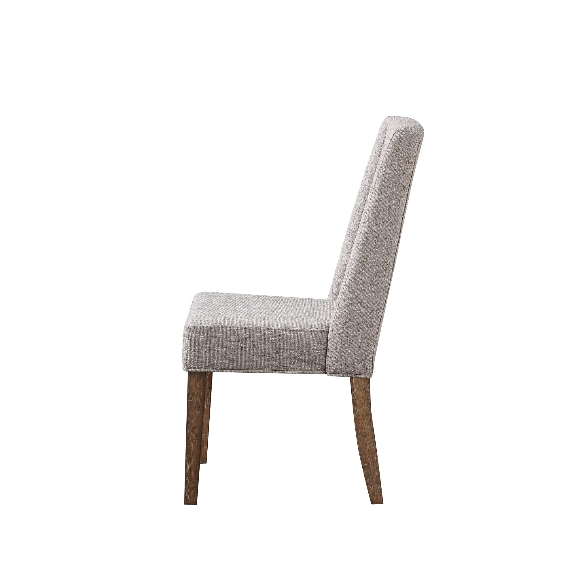 Steve Silver Rustic Ranch Upholstered Distressed Finish, Shaped Wood Seat, Heirloom Feel, Driftwood Brown, Set of 2 Side Chair